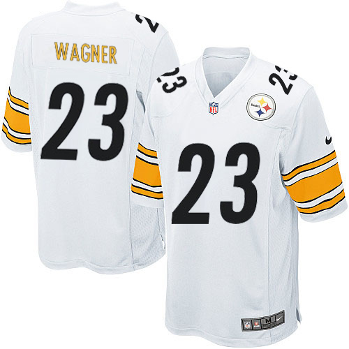 Youth Limited Mike Wagner Nike Jersey White Road - #23 NFL Pittsburgh Steelers